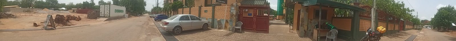a car parked in front of a building
